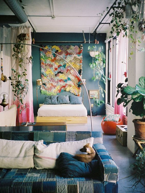 design interior living canapea denim